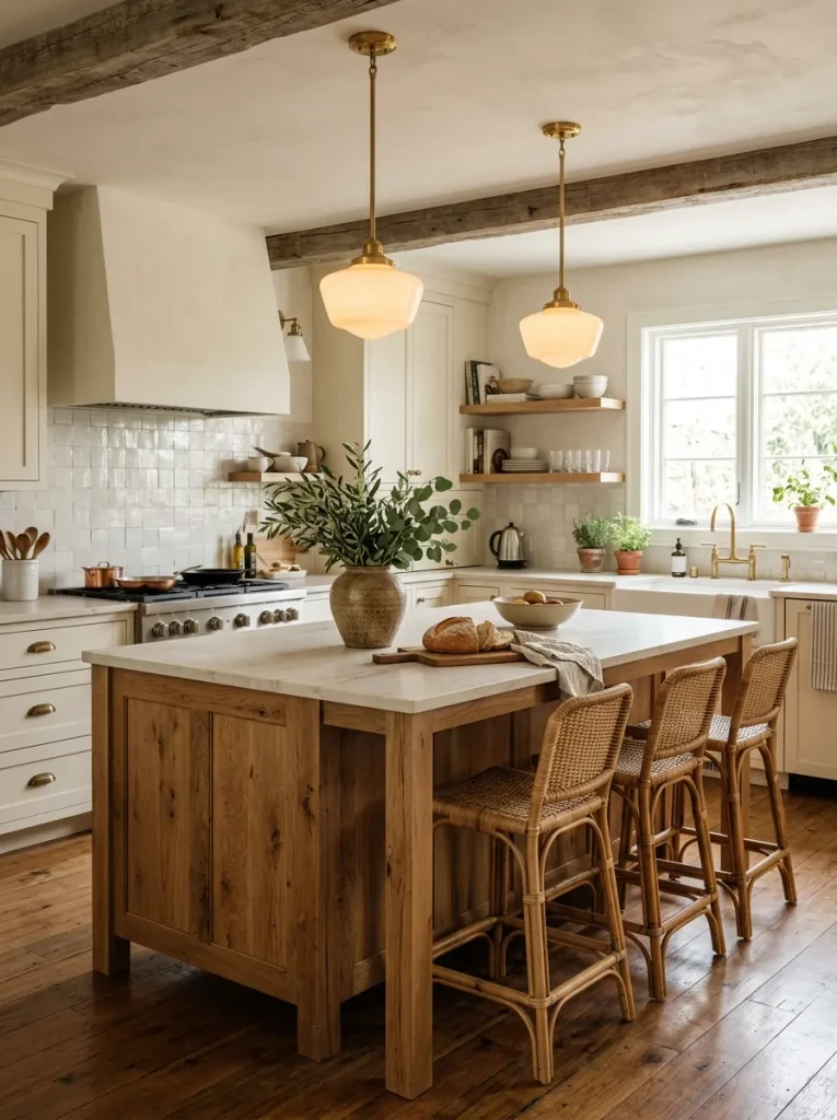 Kitchen Decor Ideas: 30 Warm Touches That Feel Homey 22 A Rustic Kitchen Island