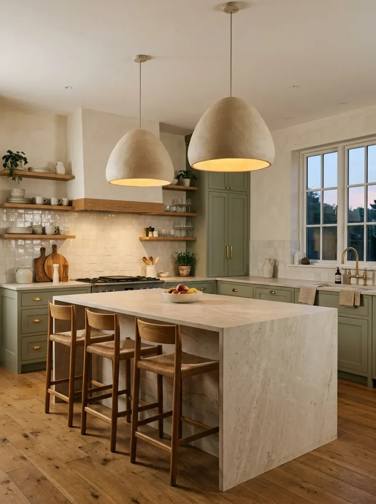 31 Kitchen Ideas That Will Make You Fall in Love Again 4 Statement Pendant Lights