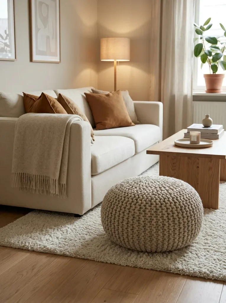 A Cozy Floor Pouf