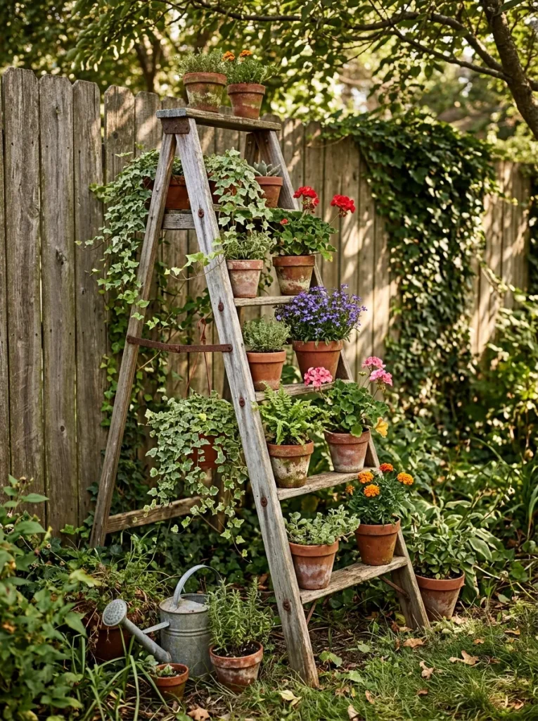 Repurposed Garden Ladder