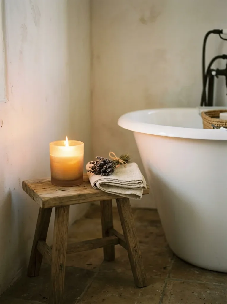 27 Guest Bathroom Ideas That Leave Visitors Pampered 4 Candle Glow Corner