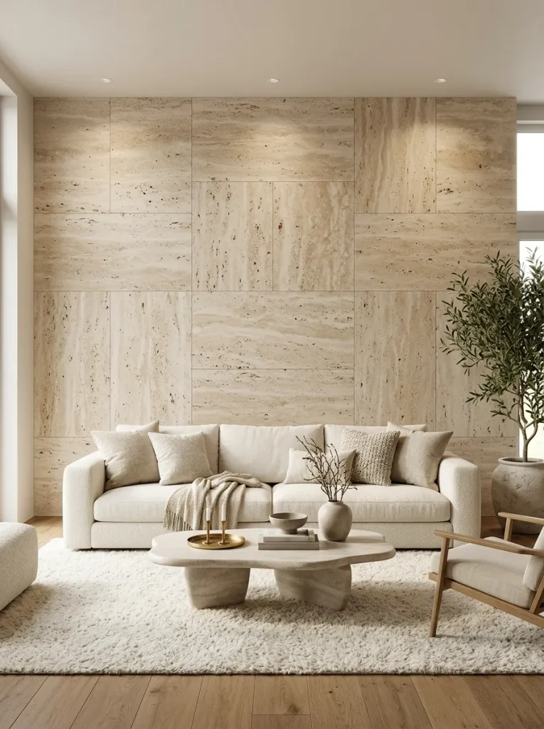 Floor-to-Ceiling Stone Walls