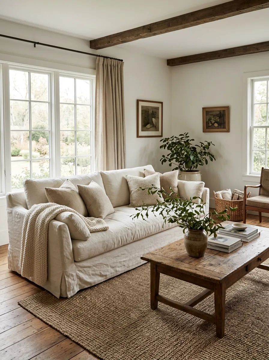 Slipcovered Linen Sofas