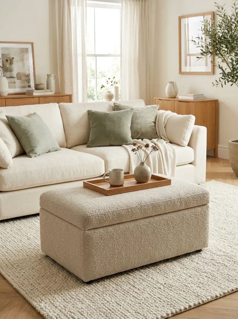 Upholstered Storage Ottoman