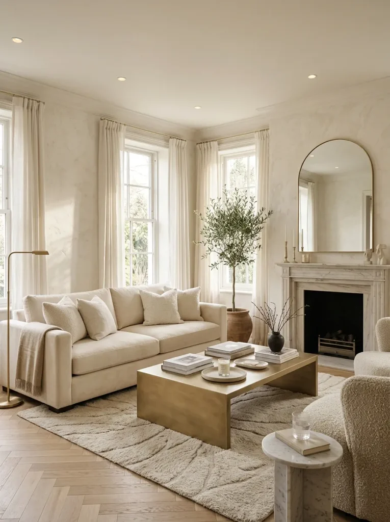Cream and Gold Accents