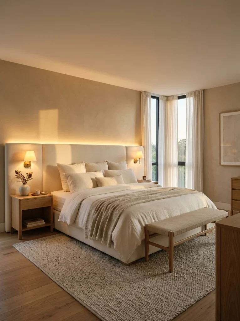 26 Master Bedroom Ideas for a Resort-Style Sanctuary 8 Soft Ambient Lighting