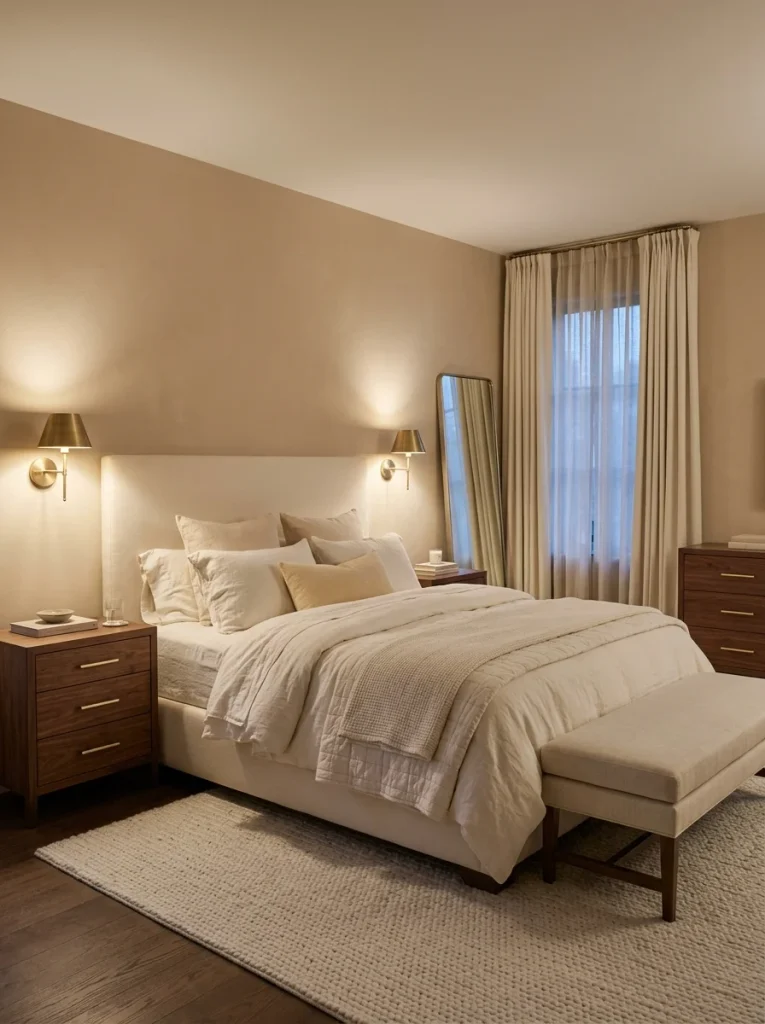 26 Master Bedroom Ideas for a Resort-Style Sanctuary 22 Warm Metallic Accents