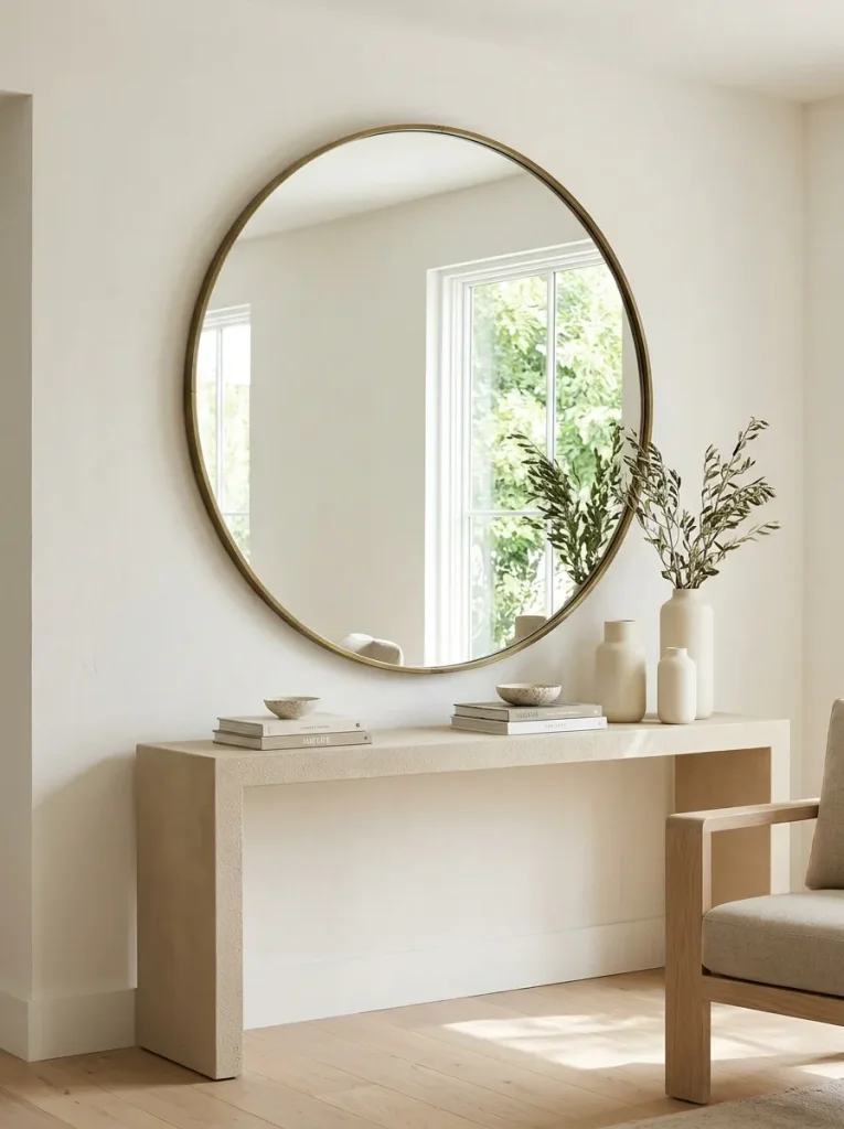 Large Round Wall Mirror