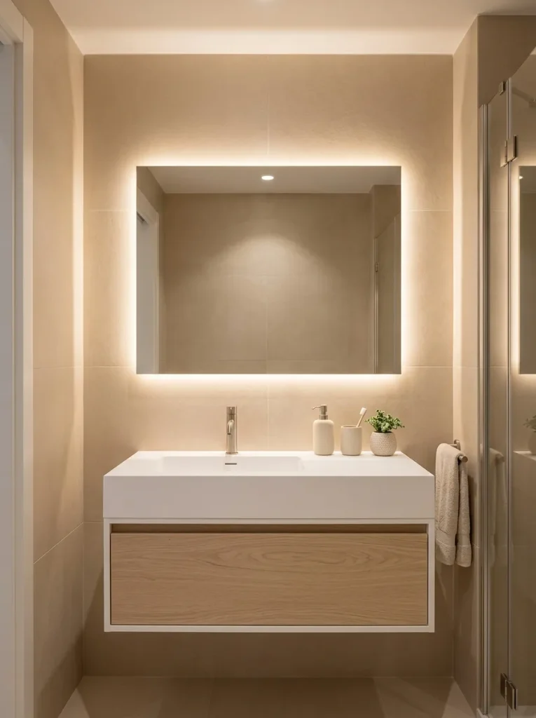 Backlit Bathroom Mirror