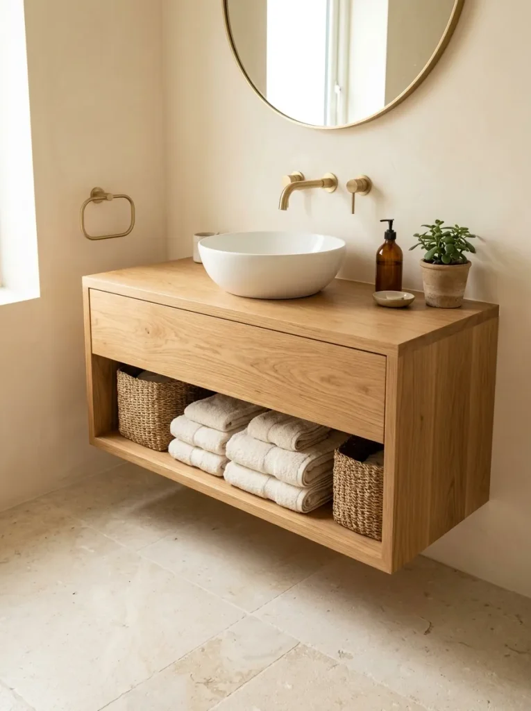 Open Vanity Shelving