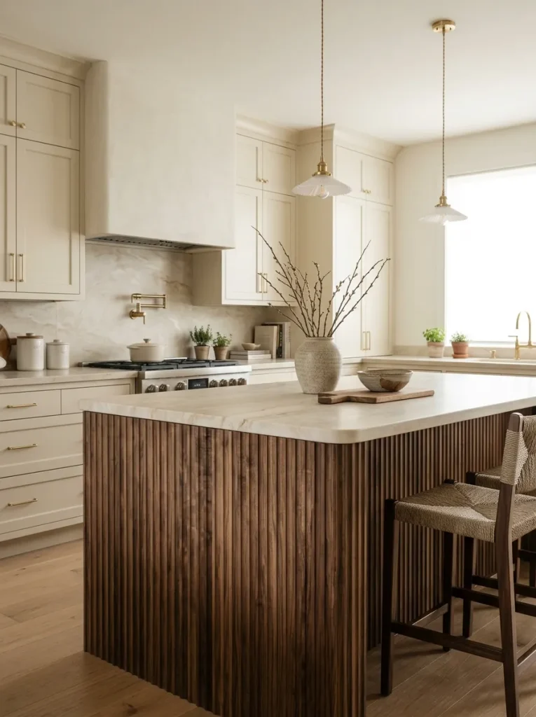 Modern Kitchen Ideas: 31 Bold Designs Without the Cold 7 Fluted Cabinet Details