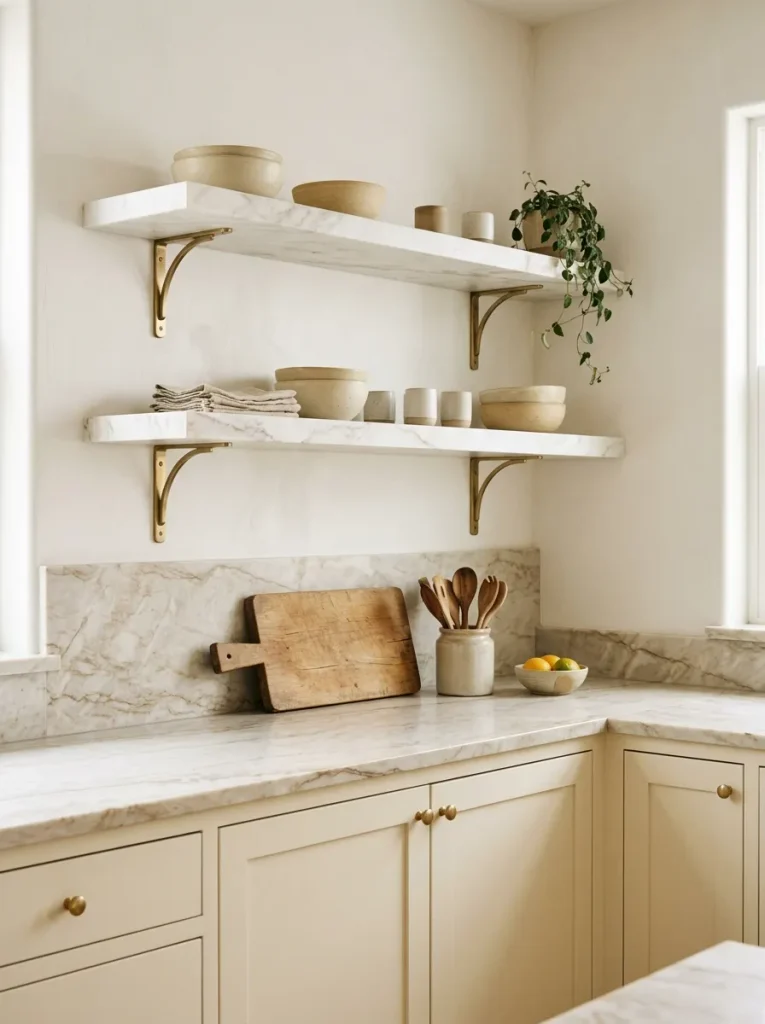 Modern Kitchen Ideas: 31 Bold Designs Without the Cold 30 Elegant Marble Shelves