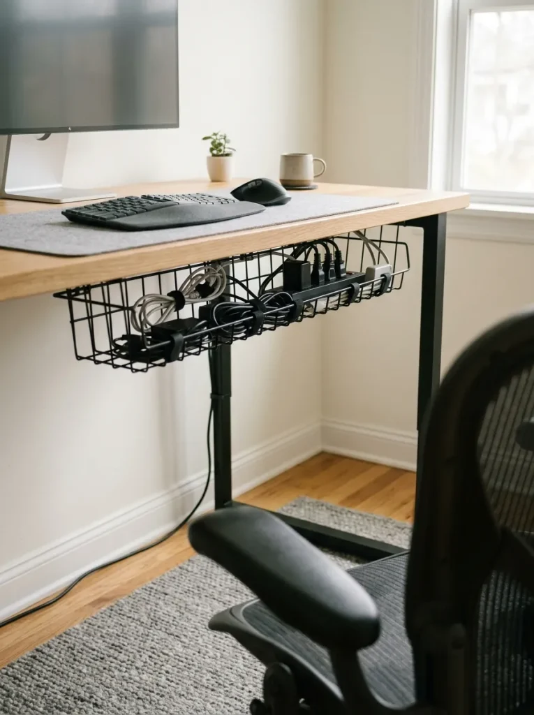Desk With Cable Management