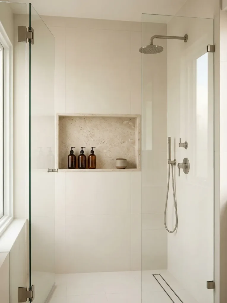 28 Bathroom Decor Ideas That Create a Spa-Worthy Escape 25 Built-In Shower Niche