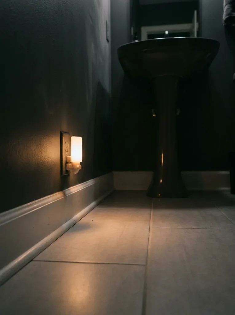 27 Guest Bathroom Ideas That Leave Visitors Pampered 12 Night Light Glow