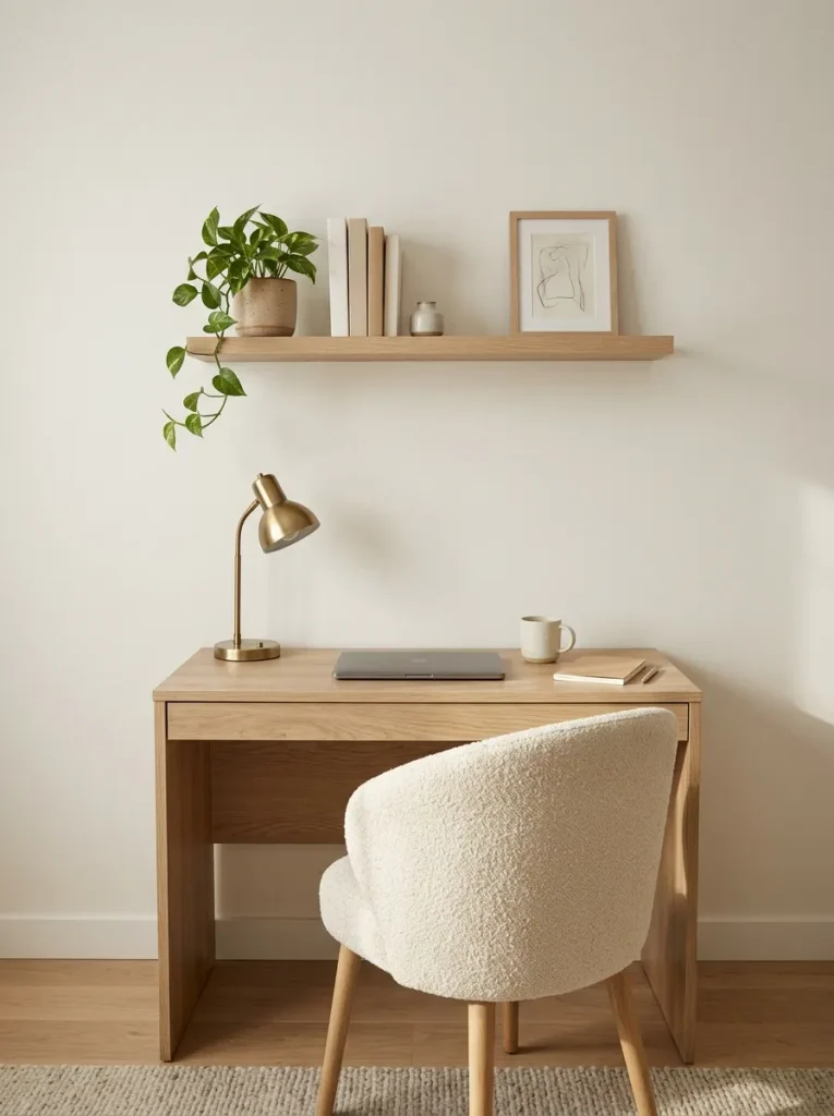 Small Home Office Ideas: 24 Compact Setups That Work 17 Desk Facing the Wall
