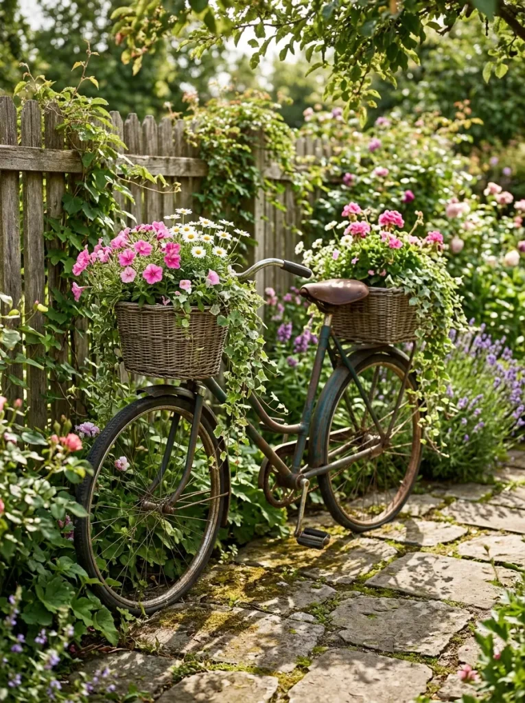 Vintage Bicycle Planter