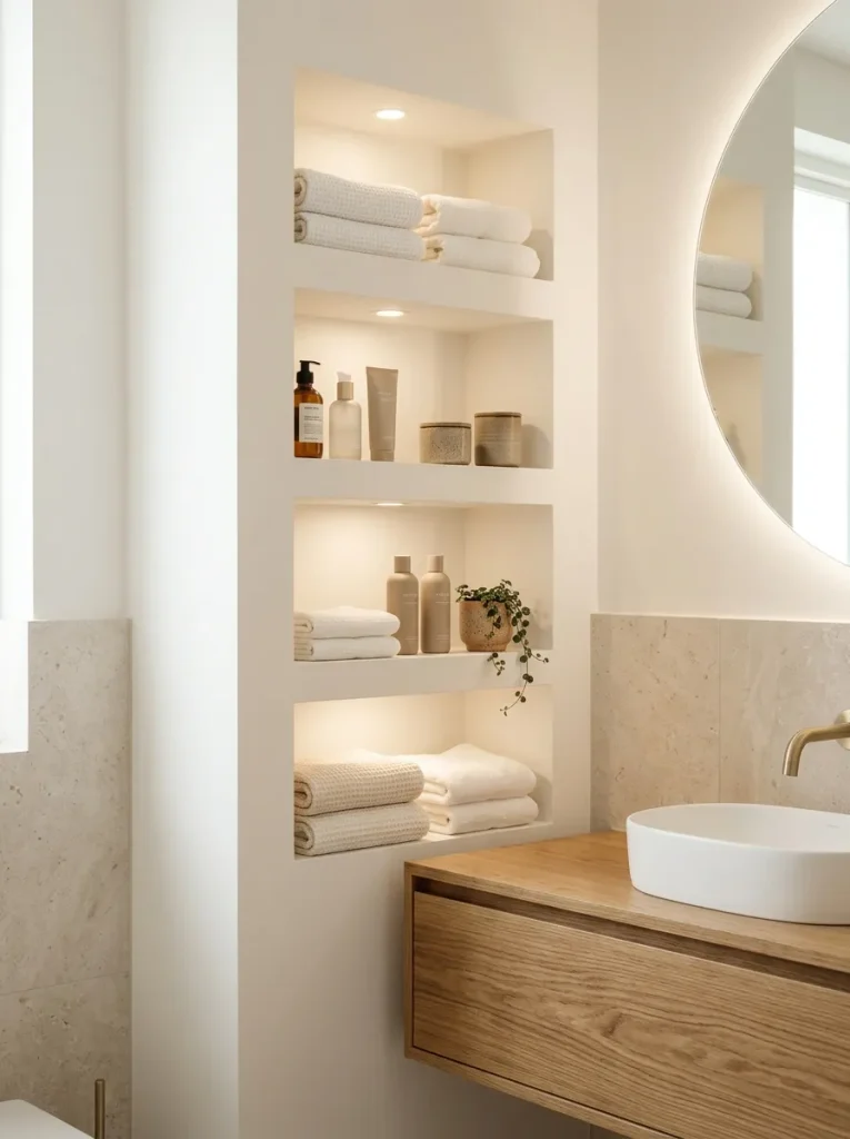 Recessed Storage Shelves