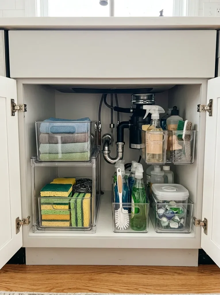 Small Kitchen Ideas: 29 Brilliant Ways to Gain Space 6 Under-Sink Storage Bins