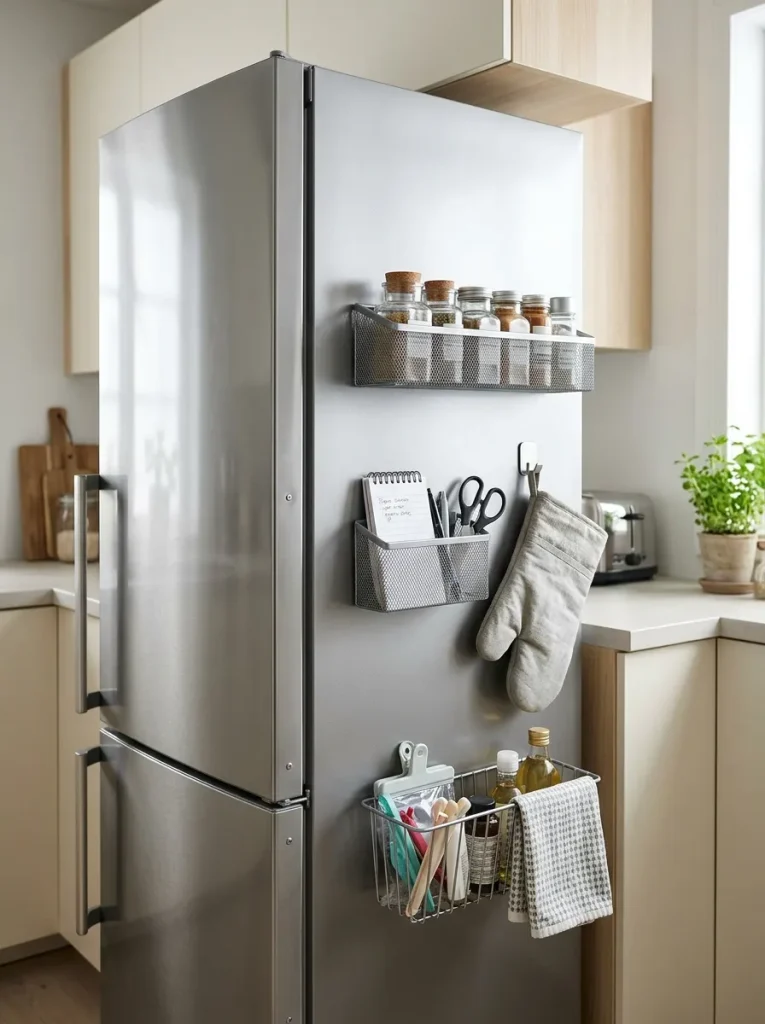 Small Kitchen Ideas: 29 Brilliant Ways to Gain Space 4 Magnetic Refrigerator Storage