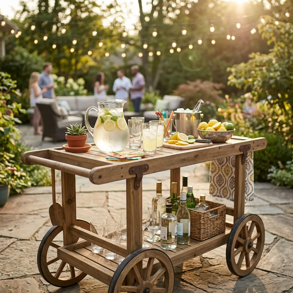 29 Backyard Decor Ideas That Turn Heads This Season 22 Outdoor Bar Cart