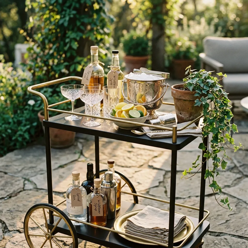 Outdoor Living Space Ideas: 30 Spots Made for Gathering 13 Outdoor Bar Cart