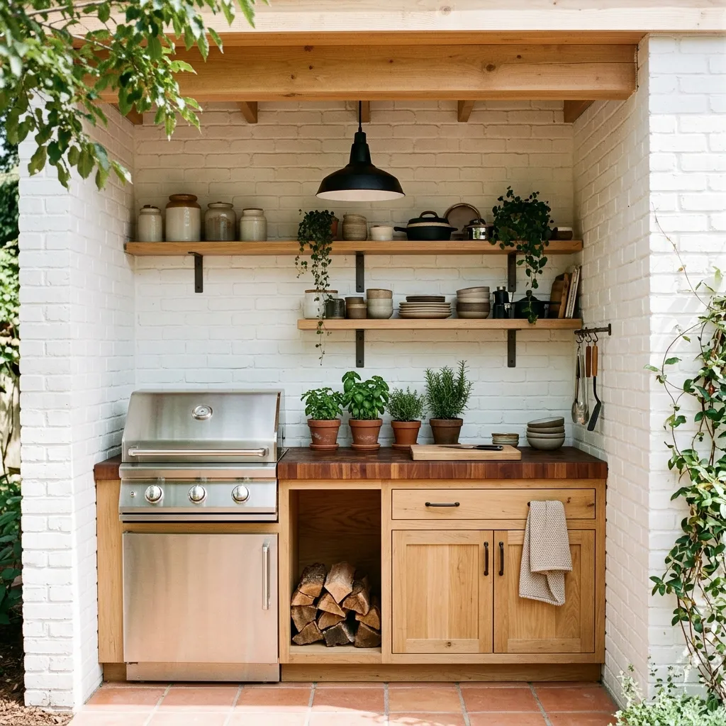 Outdoor Living Space Ideas: 30 Spots Made for Gathering 4 Outdoor Kitchen Nook
