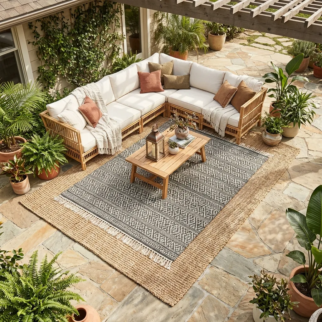 29 Backyard Decor Ideas That Turn Heads This Season 6 Outdoor Rug Layering