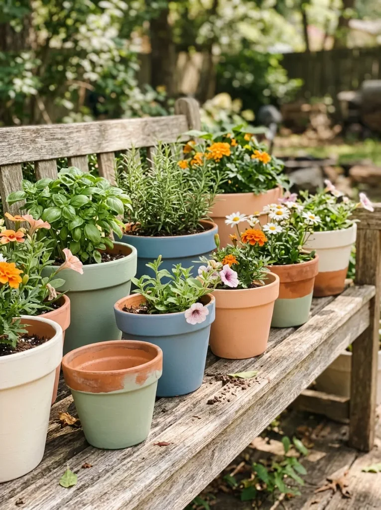 DIY Painted Plant Pots