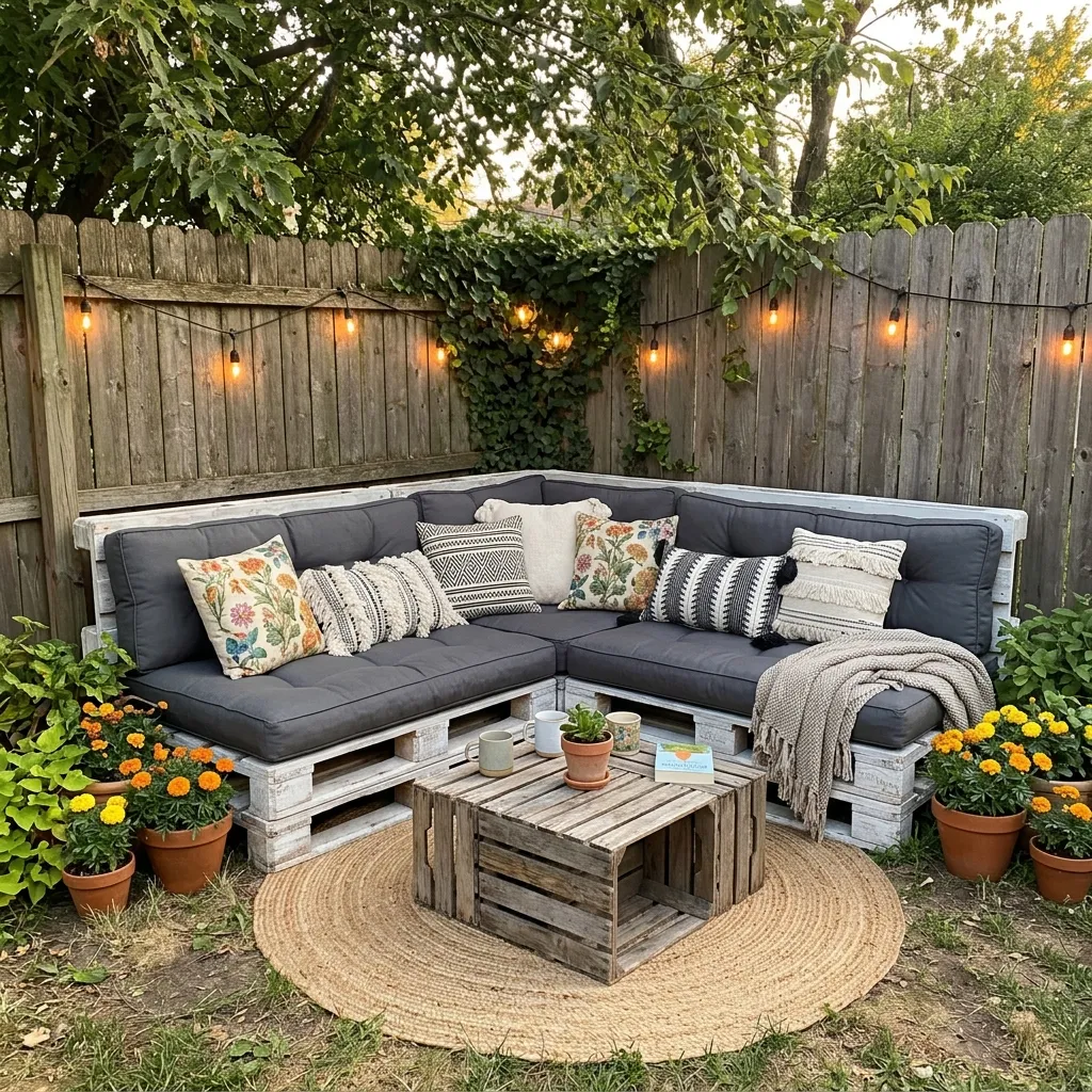 Outdoor Living Space Ideas: 30 Spots Made for Gathering 15 Pallet Sofa Corner