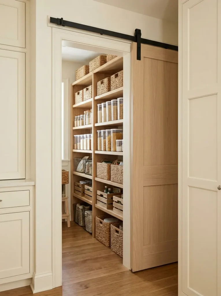 Small Kitchen Ideas: 29 Brilliant Ways to Gain Space 25 Sliding Pantry Doors