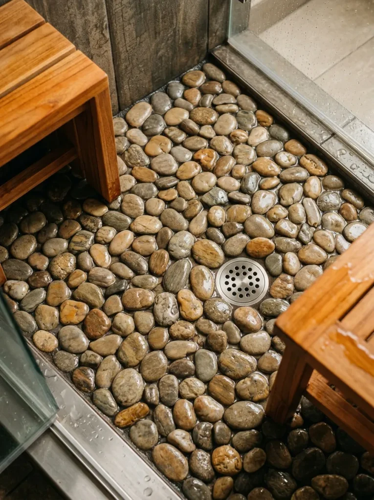 Pebble Shower Floor