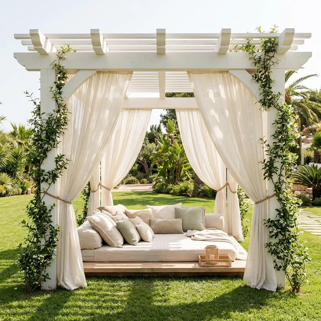 29 Backyard Decor Ideas That Turn Heads This Season 8 Pergola With Curtains