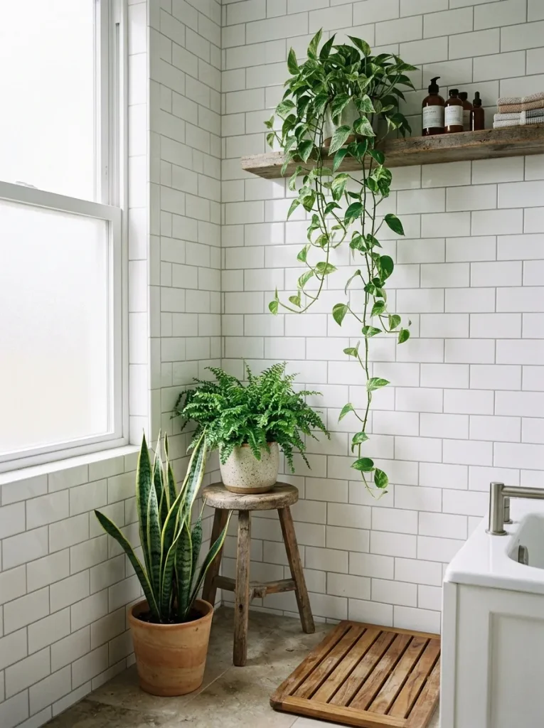 26 Timeless Bathroom Design Ideas Your Guests Will Envy 16 Green Plant Corner