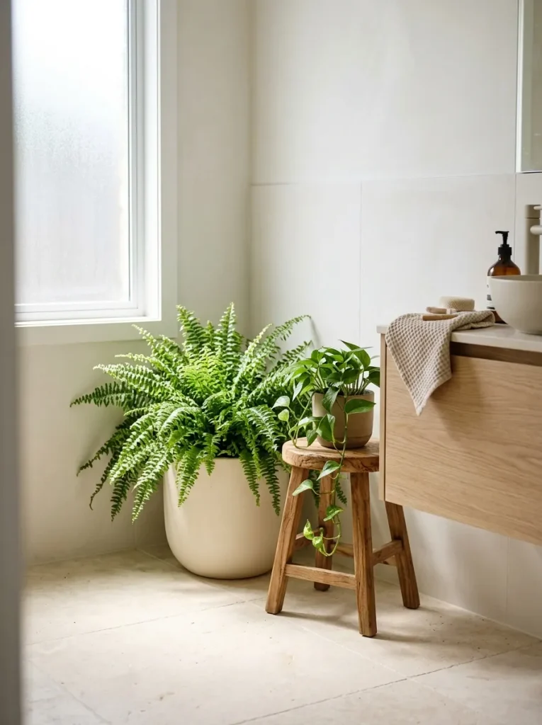 28 Bathroom Decor Ideas That Create a Spa-Worthy Escape 16 Bathroom Plant Corner