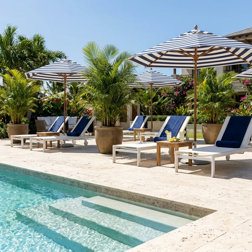 Outdoor Living Space Ideas: 30 Spots Made for Gathering 11 Poolside Lounge Area