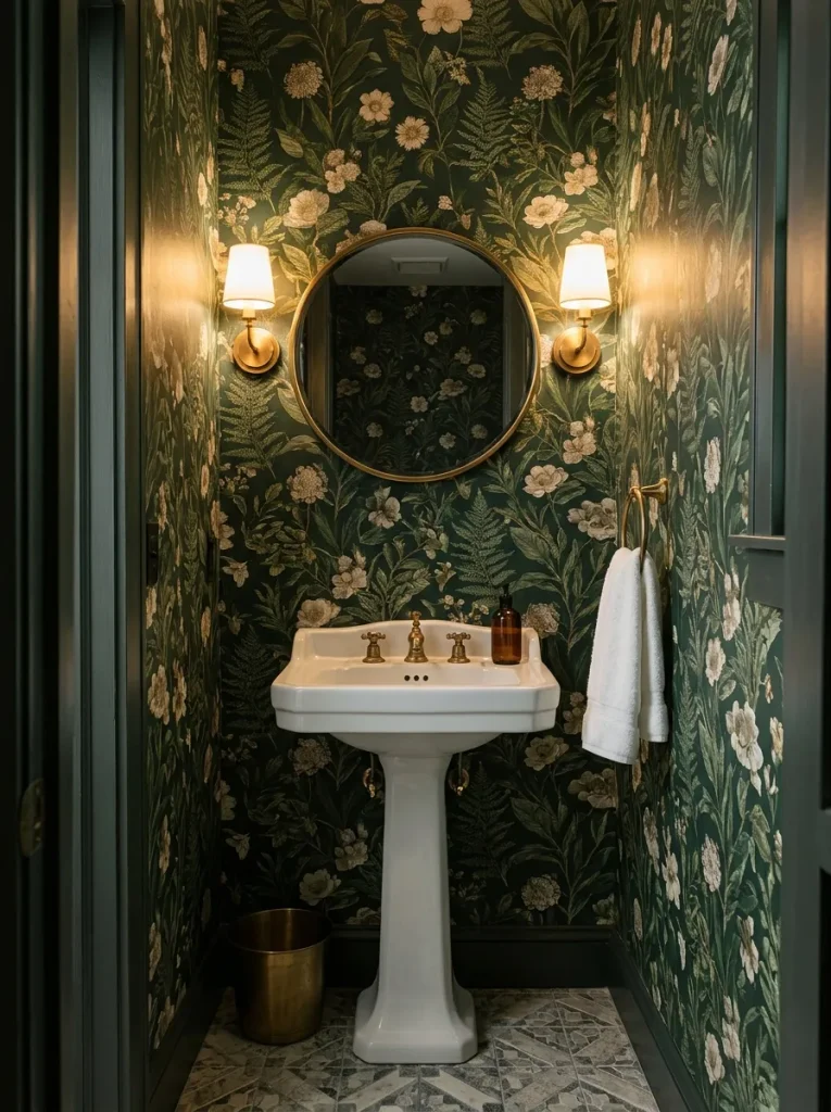 Bathroom Ideas: 30 Gorgeous Looks to Save for Later 28 Bold Wallpaper Accent