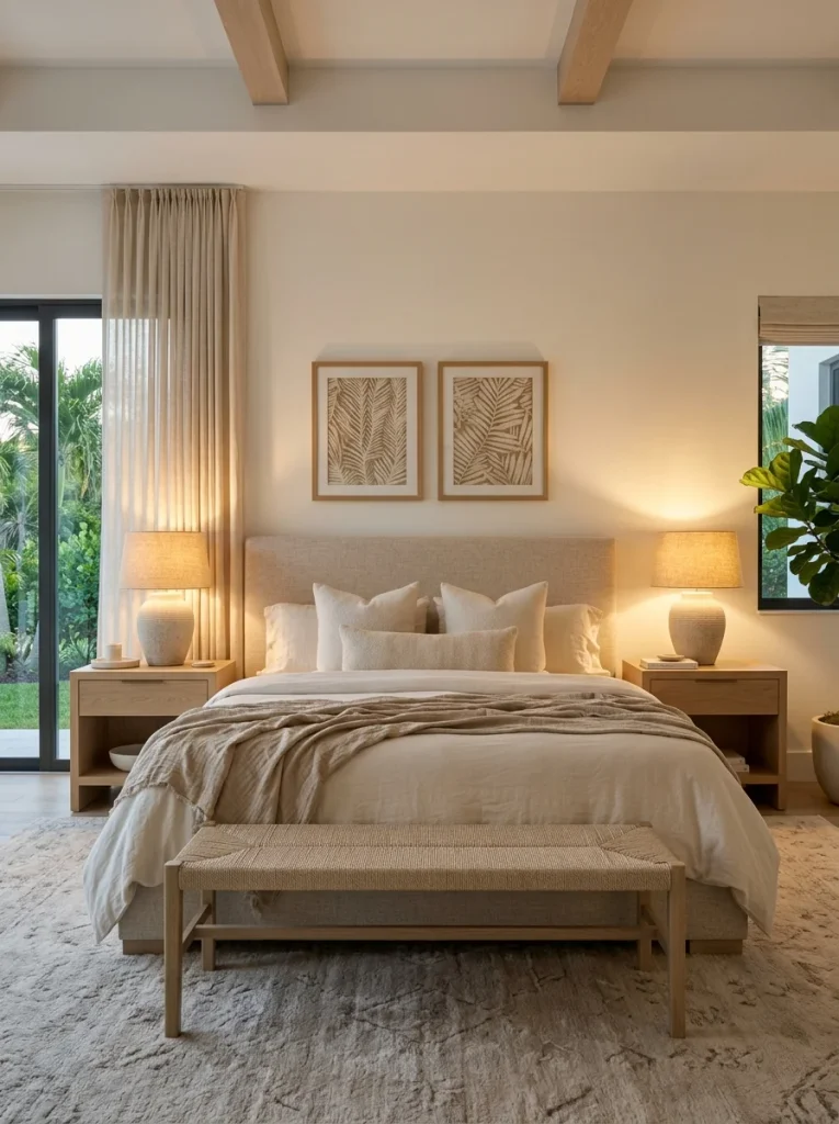 26 Master Bedroom Ideas for a Resort-Style Sanctuary 7 Symmetrical Bedside Styling
