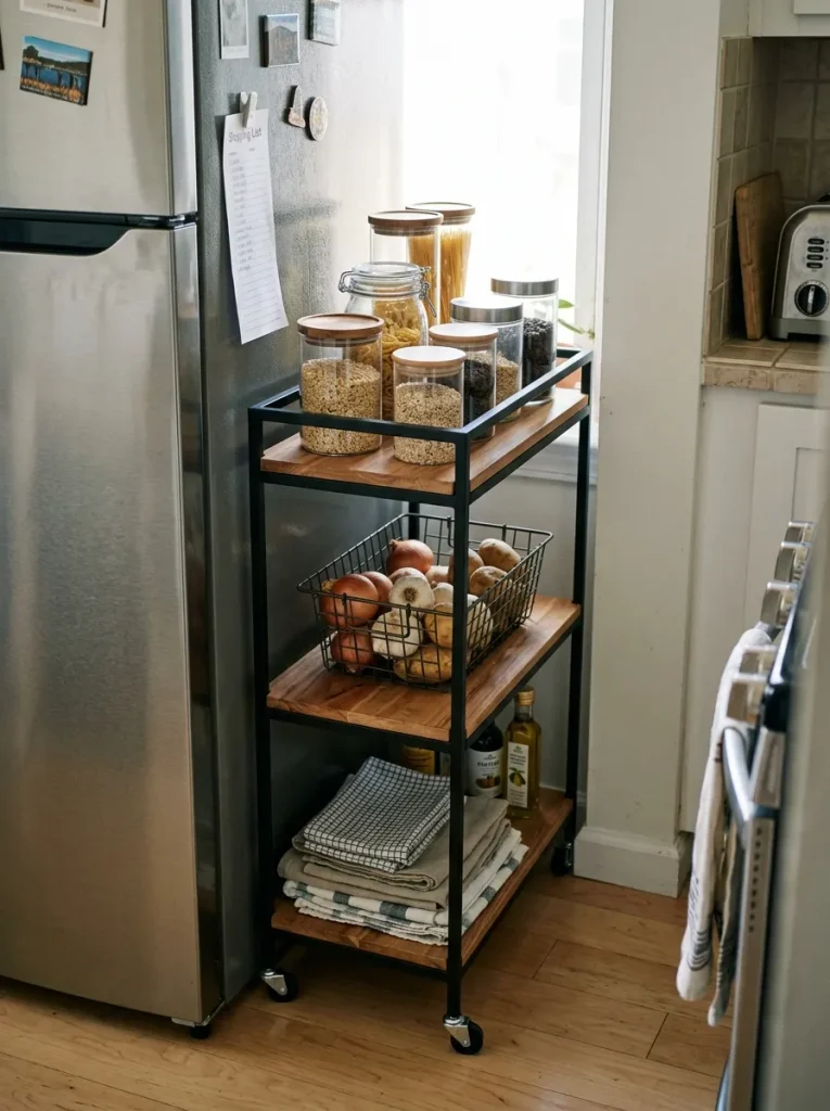 Use a Compact Rolling Cart