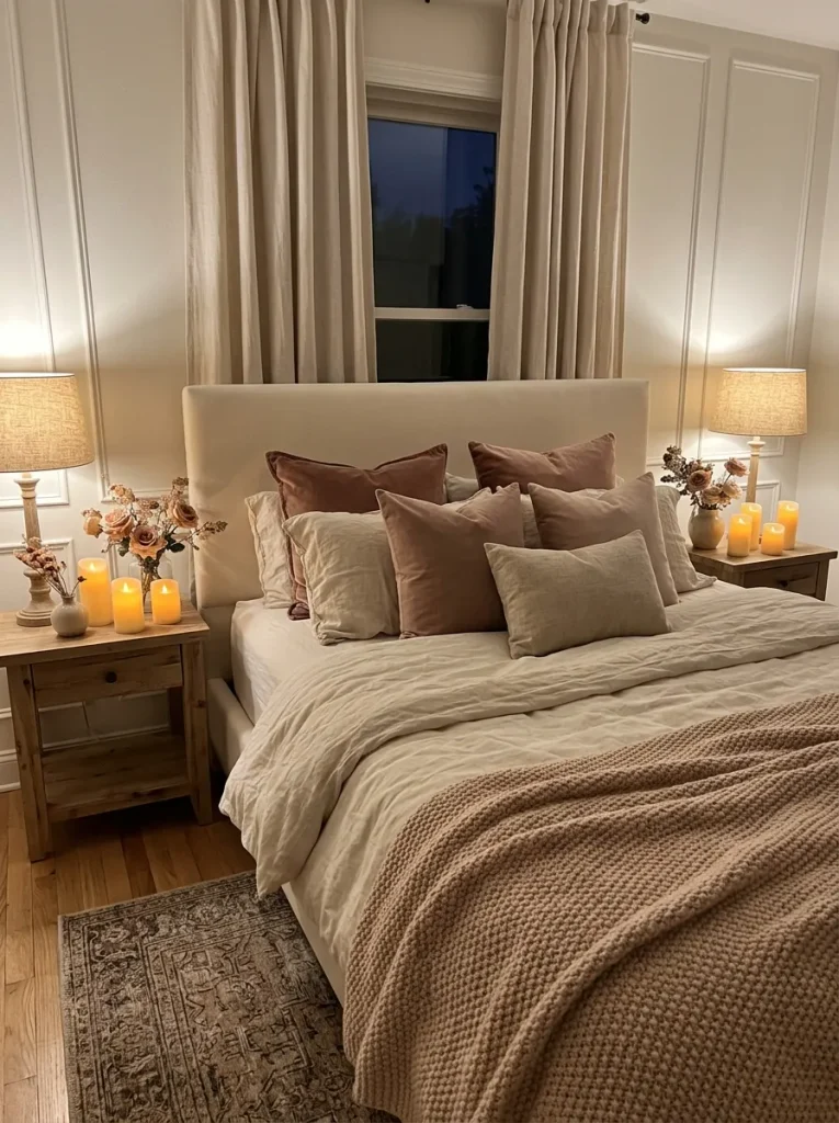 Romantic Candlelit Bedroom
