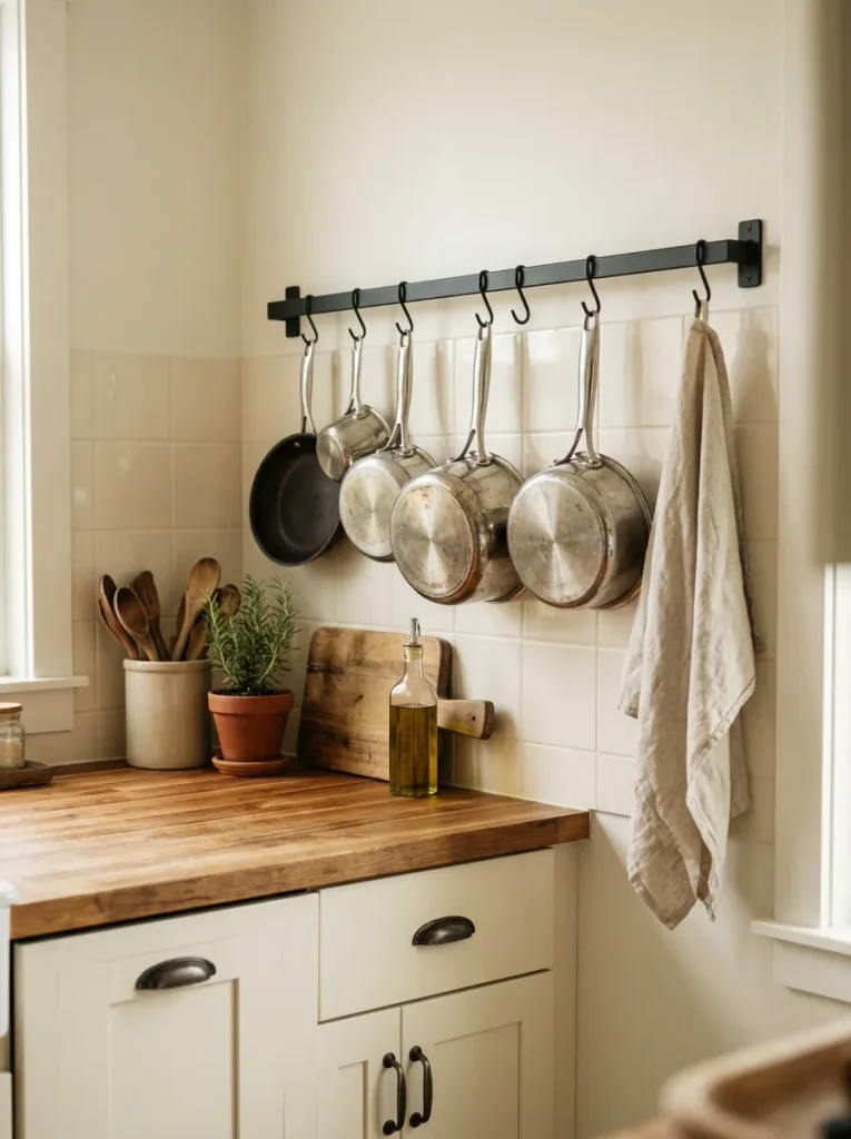Small Kitchen Ideas: 29 Brilliant Ways to Gain Space 12 Hanging Pot Racks