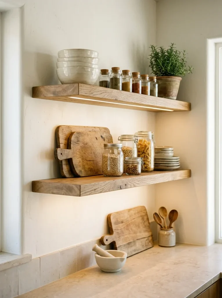 Floating Wooden Shelves