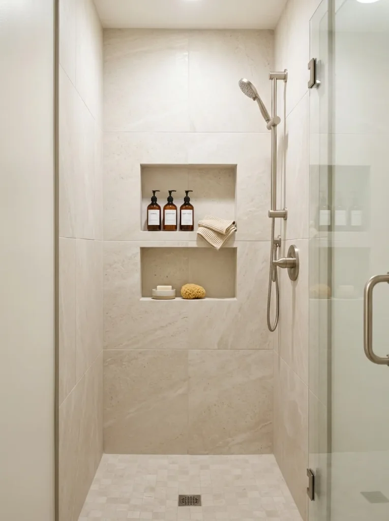 Built-In Shower Storage