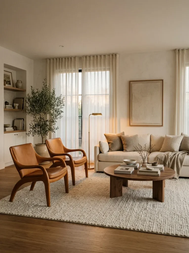 Sculptural Accent Chairs