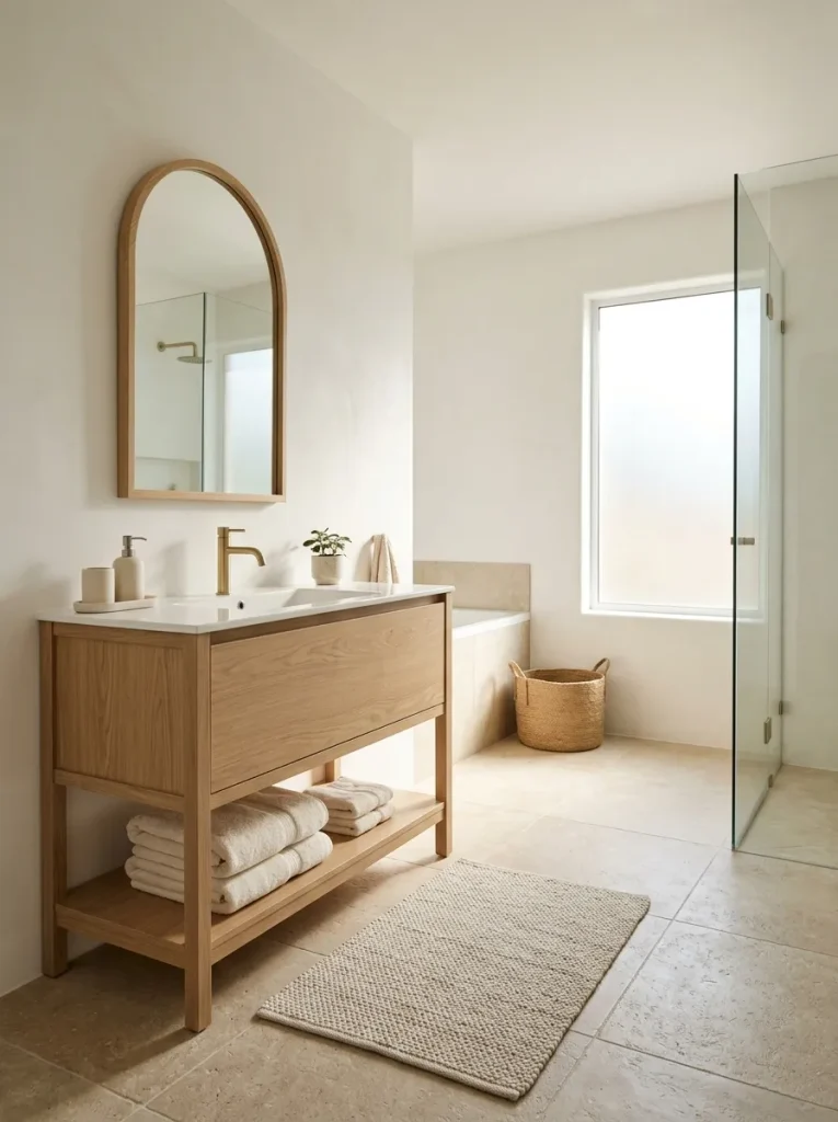 28 Bathroom Decor Ideas That Create a Spa-Worthy Escape 12 Soft Neutral Color Palette