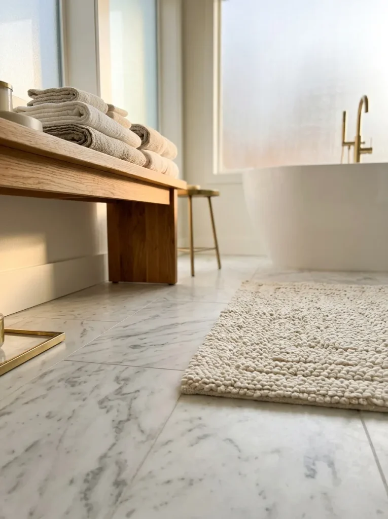 Heated Marble Flooring