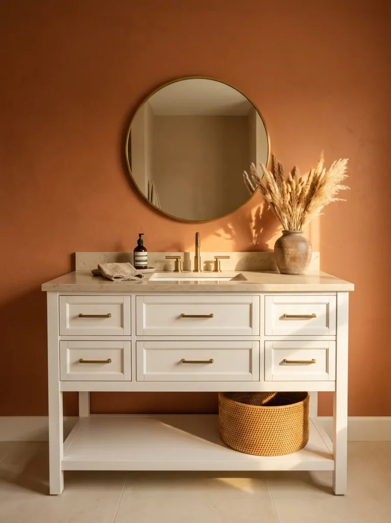 26 Timeless Bathroom Design Ideas Your Guests Will Envy 25 Terracotta Color Accent