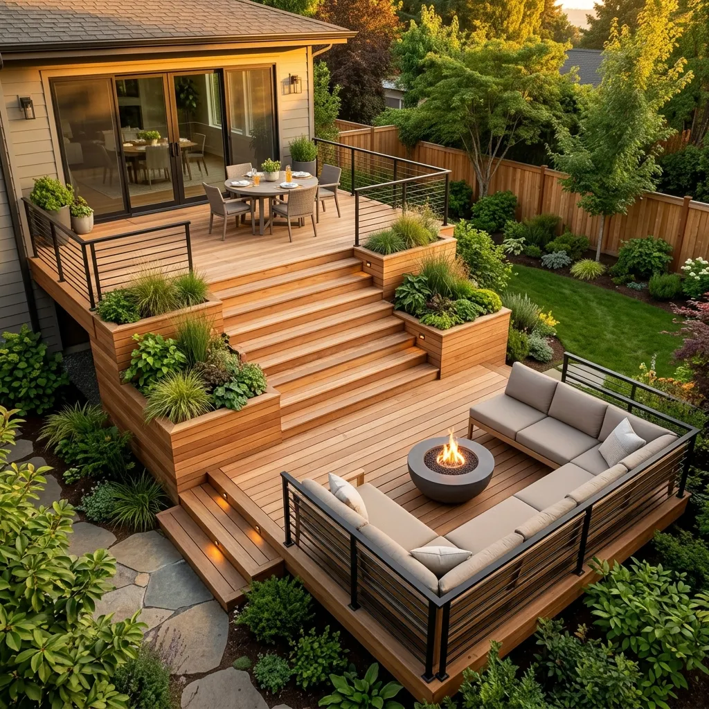 Outdoor Living Space Ideas: 30 Spots Made for Gathering 24 Tiered Deck Levels