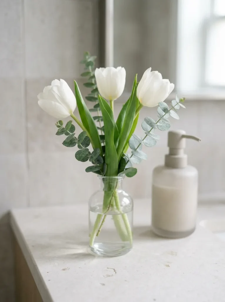 27 Guest Bathroom Ideas That Leave Visitors Pampered 15 Bud Vase Flowers