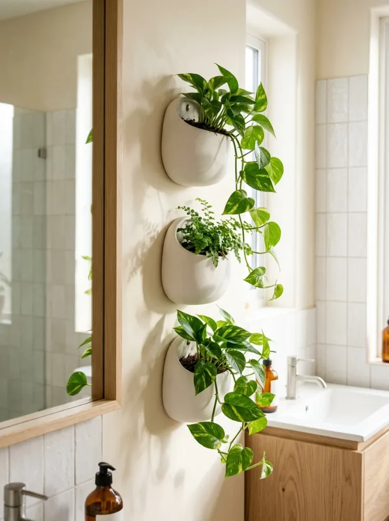 Small Bathroom Plant Wall